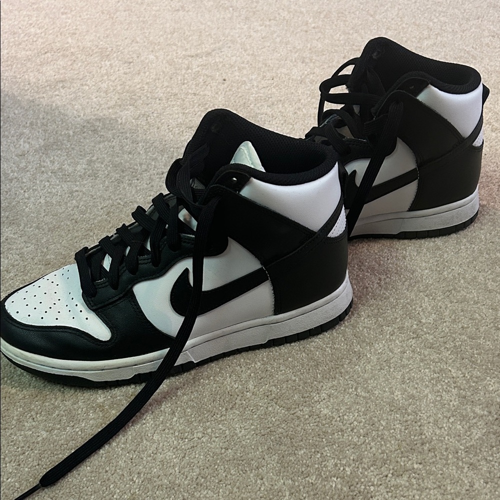Nike Black and White High-Top Sneakers